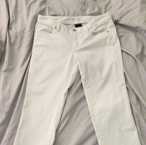 Ann Taylor Modern Fit Lindsay Waist White Jeans